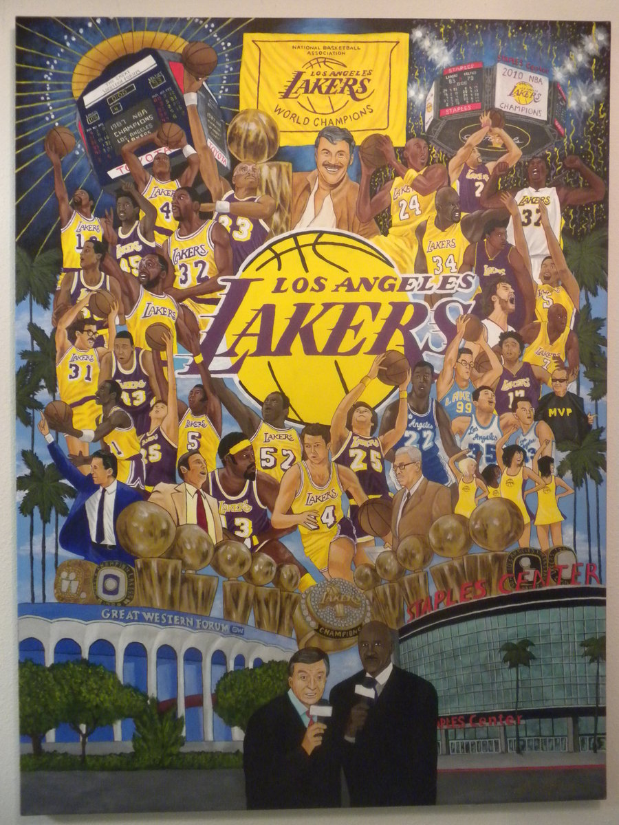 900x1200 Lakers History ~ Kevin Yoshioka ~ L.a. Taco - Laker Painting