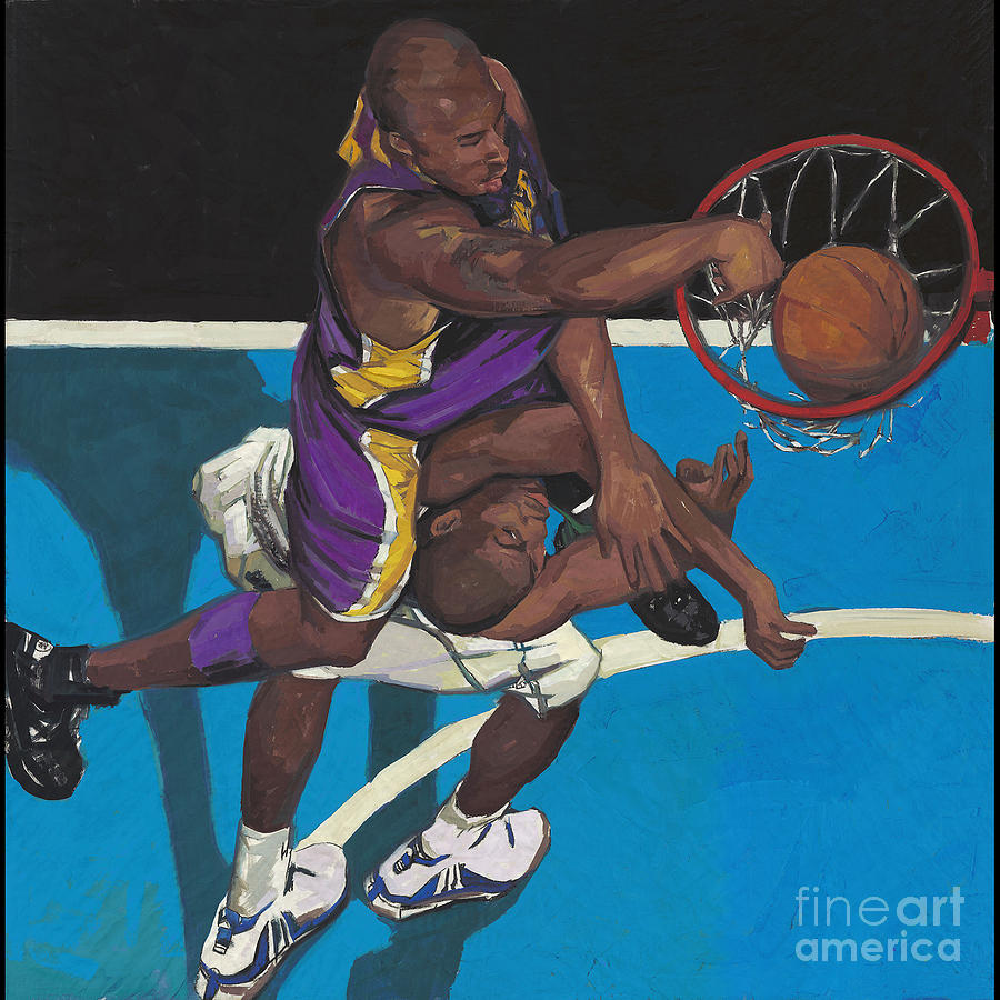 900x900 Lakers Player Painting By Yong Ma - Laker Painting