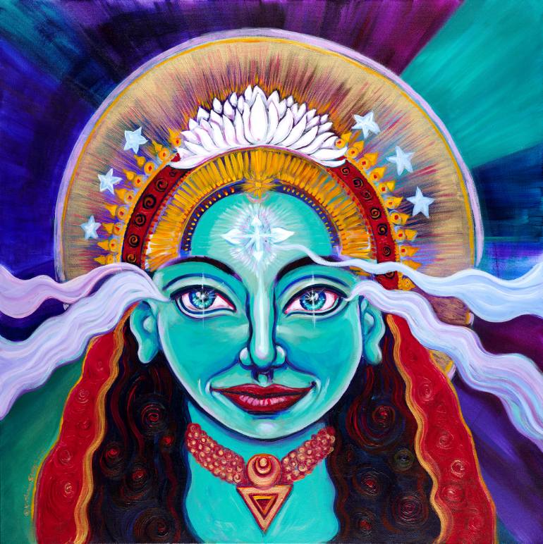 770x772 Saatchi Art Lakshmi Painting By Katherine Skaggs - Lakshmi Painting