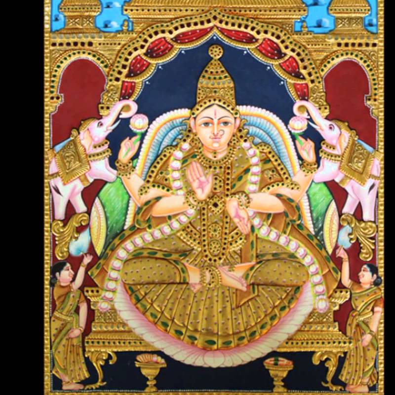 800x800 Types Of Lakshmi Tanjore Paintings - Lakshmi Painting