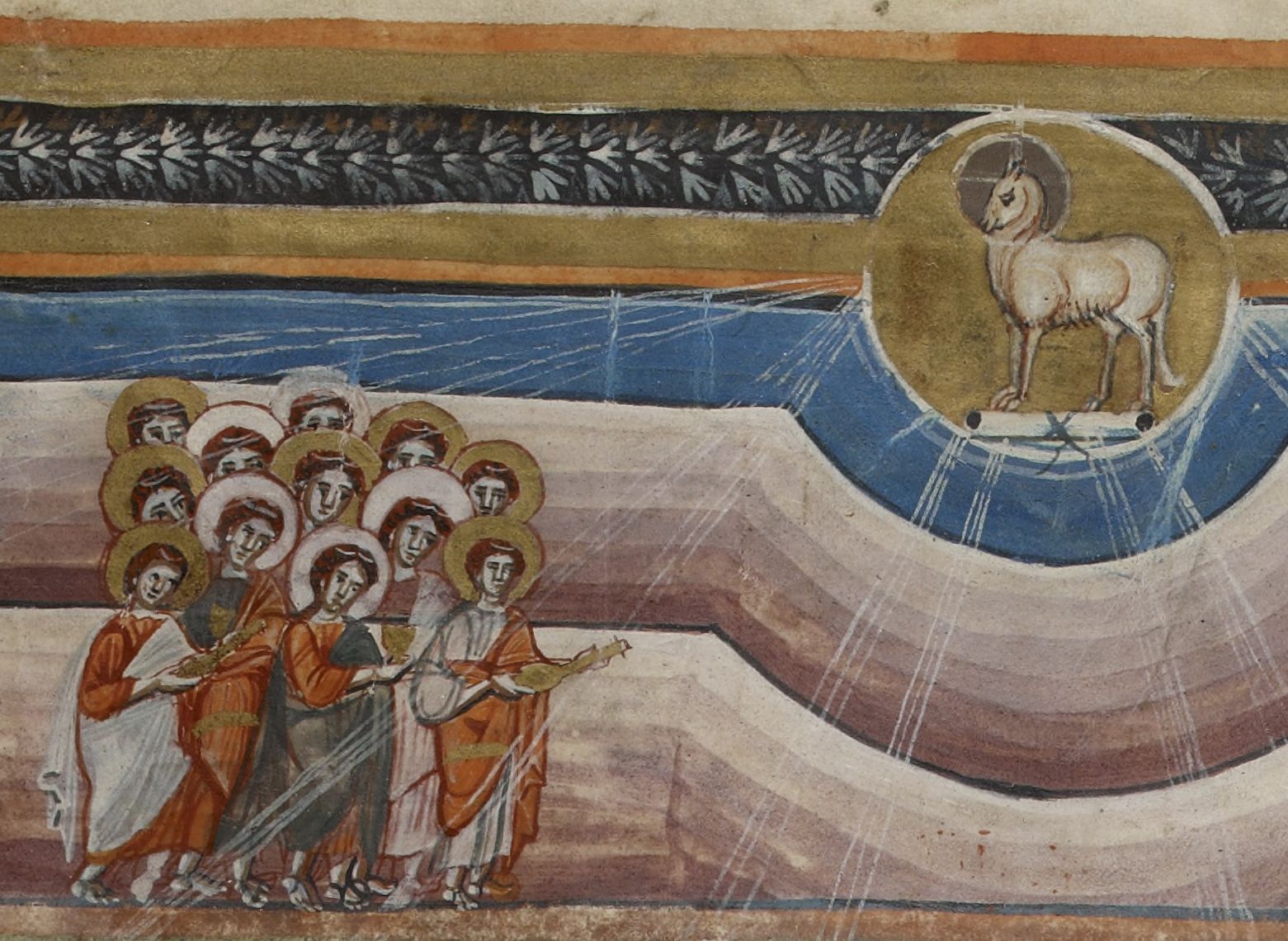 1561x1140 Lamb Of God Manuscript Art - Lamb Of God Painting