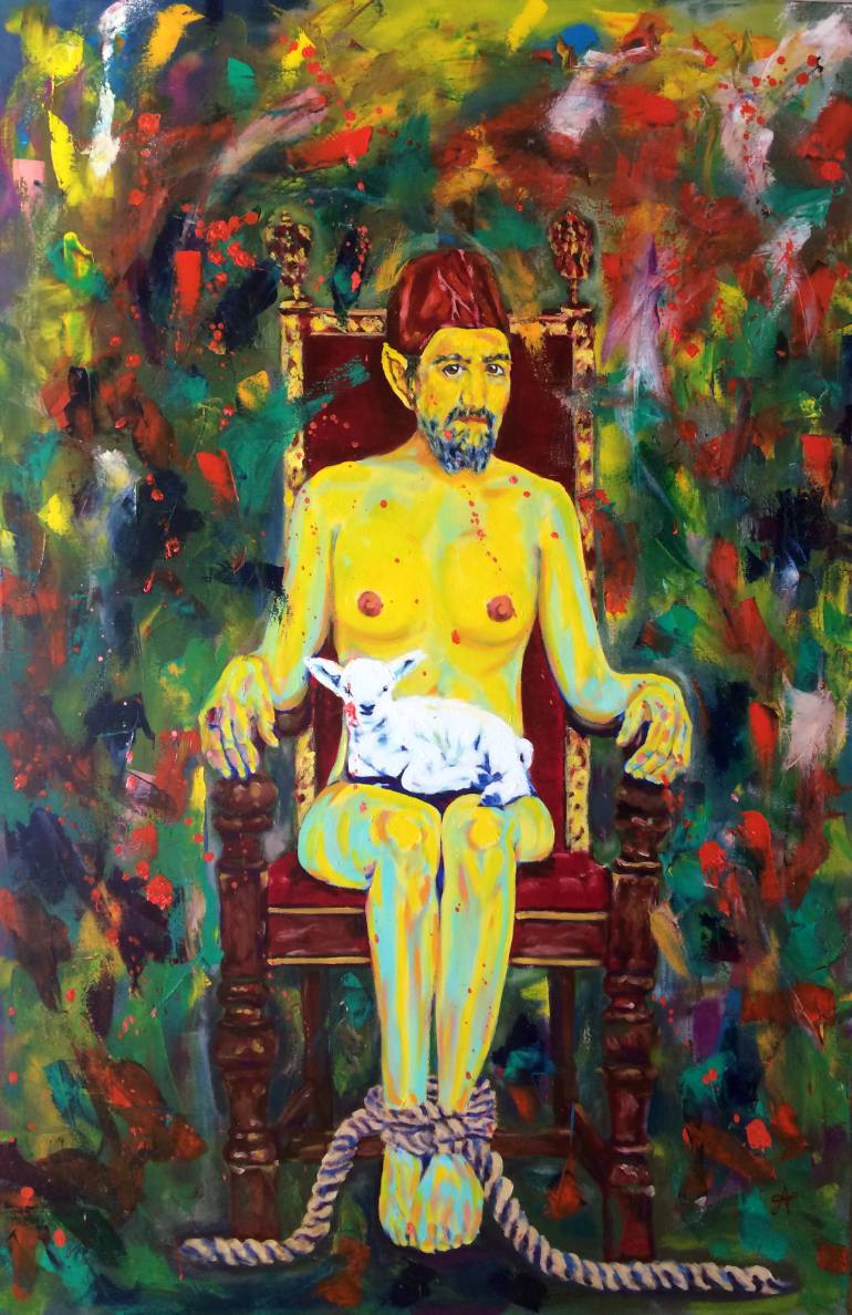 770x1188 Saatchi Art The Lamb Of God Who Takes Away The Sins Of The World - Lamb Of God Painting