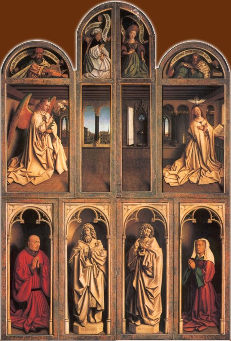 475x700 The Lamb Of God Van Eyck's Ghent Altar Piece - Lamb Of God Painting
