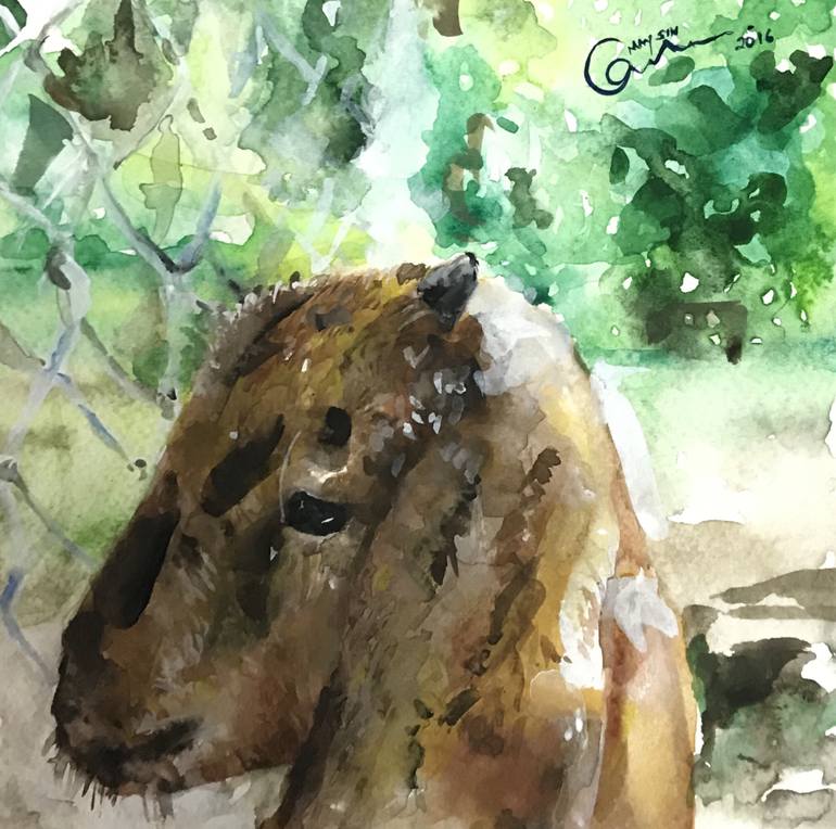 770x764 Saatchi Art Little Lamb Painting By May May Wong - Lamb Painting