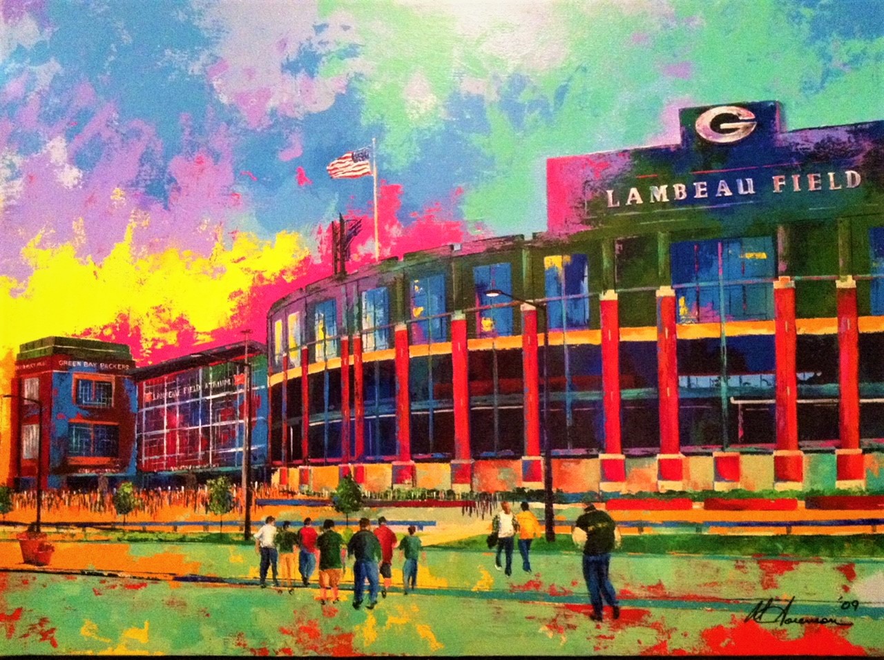 Lambeau Field Painting at PaintingValley.com | Explore collection of ...