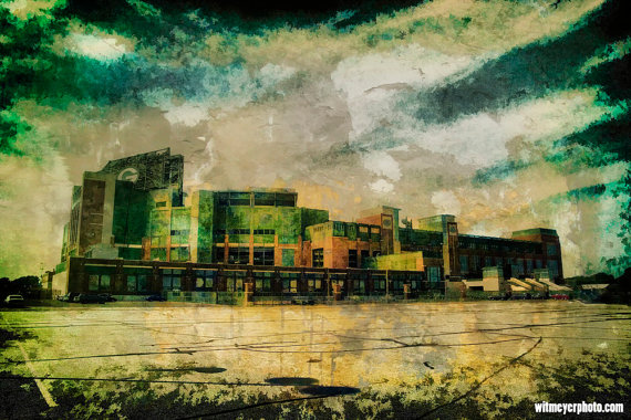 570x380 Lambeau Field Decor Green Bay Packers Decor Packers Art - Lambeau Field Painting