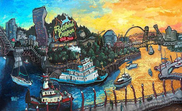 600x369 Paintings Drawings Sculptures - Lambeau Field Painting