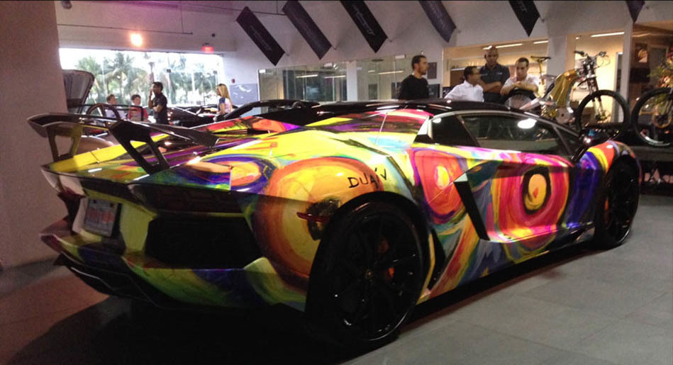 949x515 Lamborghini Aventador Art Car Bmw Art Cars - Lamborghini Aventador Painting