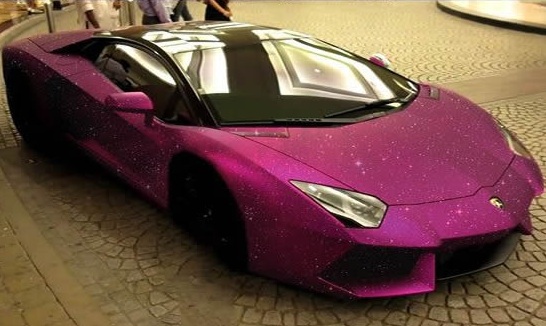 546x326 Lamborghini Aventador With Pink Galaxy Paint Job - Lamborghini Aventador Painting