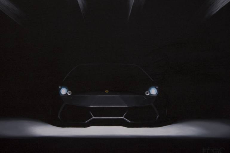 770x513 Saatchi Art Lamborghini Aventador Lp700 Painting By Bernardo - Lamborghini Aventador Painting