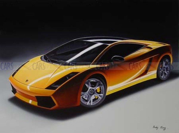 600x449 2005 Lamborghini Gallardo Se Oil Painting - Lamborghini Painting