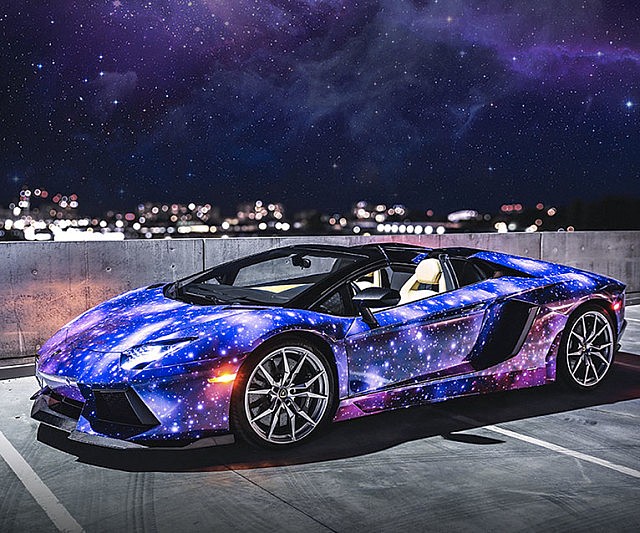 640x533 Galaxy Paint Job Lamborghini - Lamborghini Painting
