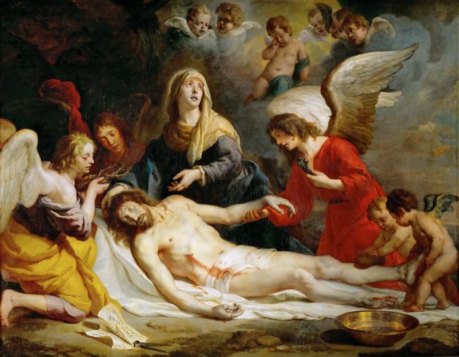 650x506 Lamentation Over Christ Painting Gaspard De Crayer Oil Paintings - Lamentation Painting