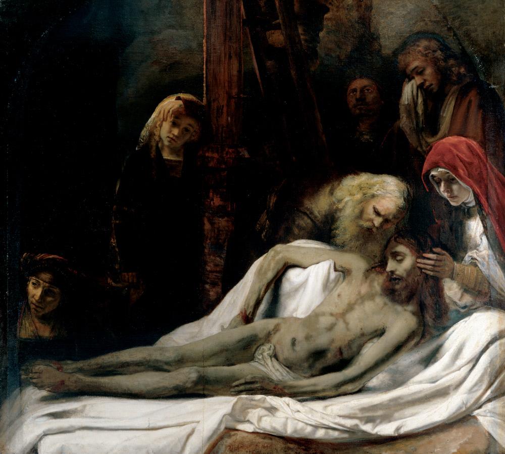 1000x899 Circle Of Rembrandt Van Rijn Lamentation Over The Dead Christ (1650) - Lamentation Painting