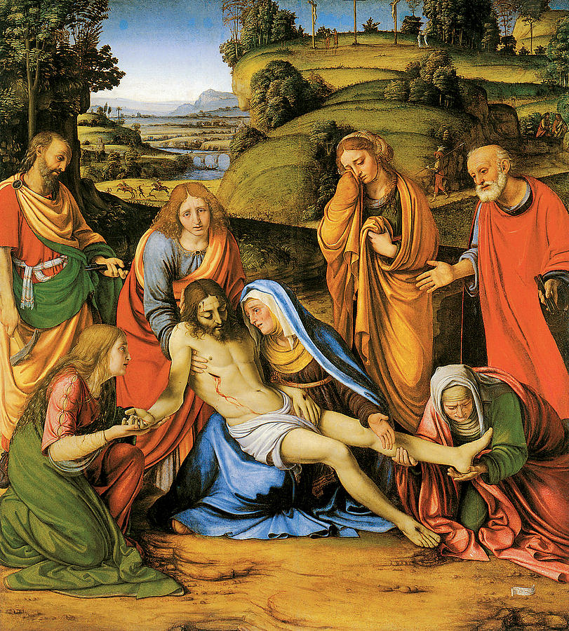 811x900 Lamentation Painting By Andrea Solario - Lamentation Painting