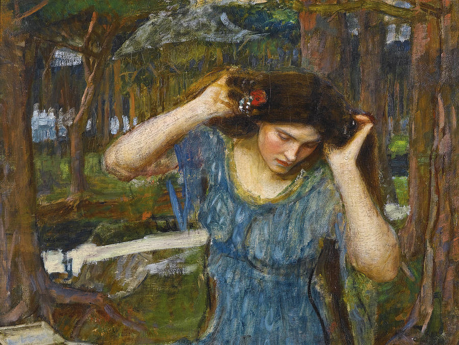 900x676 Vain Lamorna. A Study For Lamia Painting By John William Waterhouse - Lamia Painting