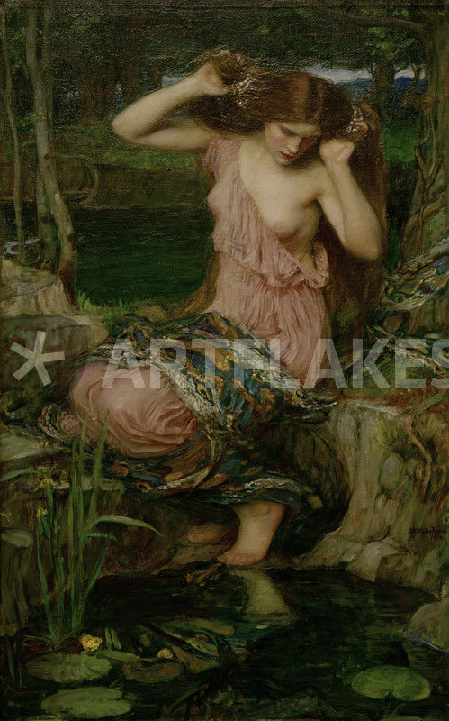 499x800 J.w.waterhouse, Lamia Painting 1909 Picture Art Prints - Lamia Painting