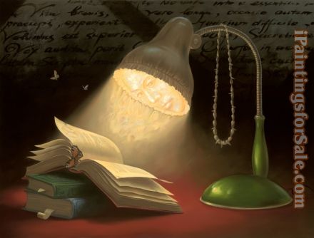 440x334 Vladimir Kush Reading Lamp Painting 50% Off - Lamp Painting