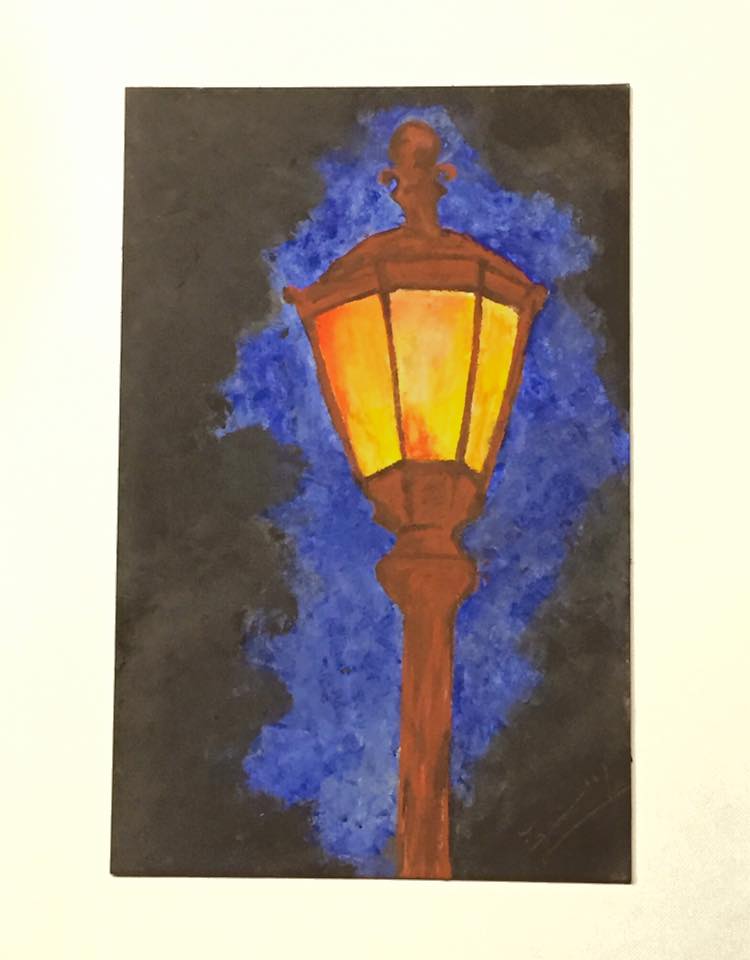 750x960 City Lamp Post Painting By Misszealous - Lamp Post Painting