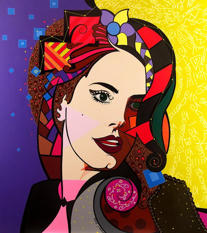 802x900 Lana Del Rey Painting By Anderson Scavone - Lana Del Rey Painting