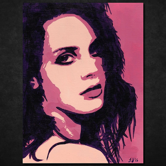 570x570 Original Lana Del Rey Pop Art Painting New 6 X - Lana Del Rey Painting