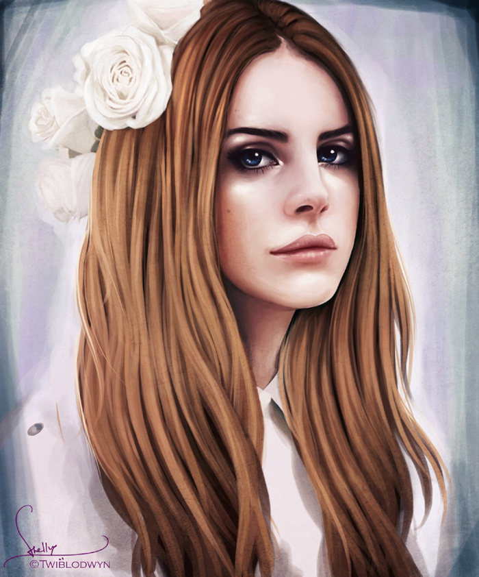 700x842 Speed Painting Lana Del Rey By Dasyeeah - Lana Del Rey Painting