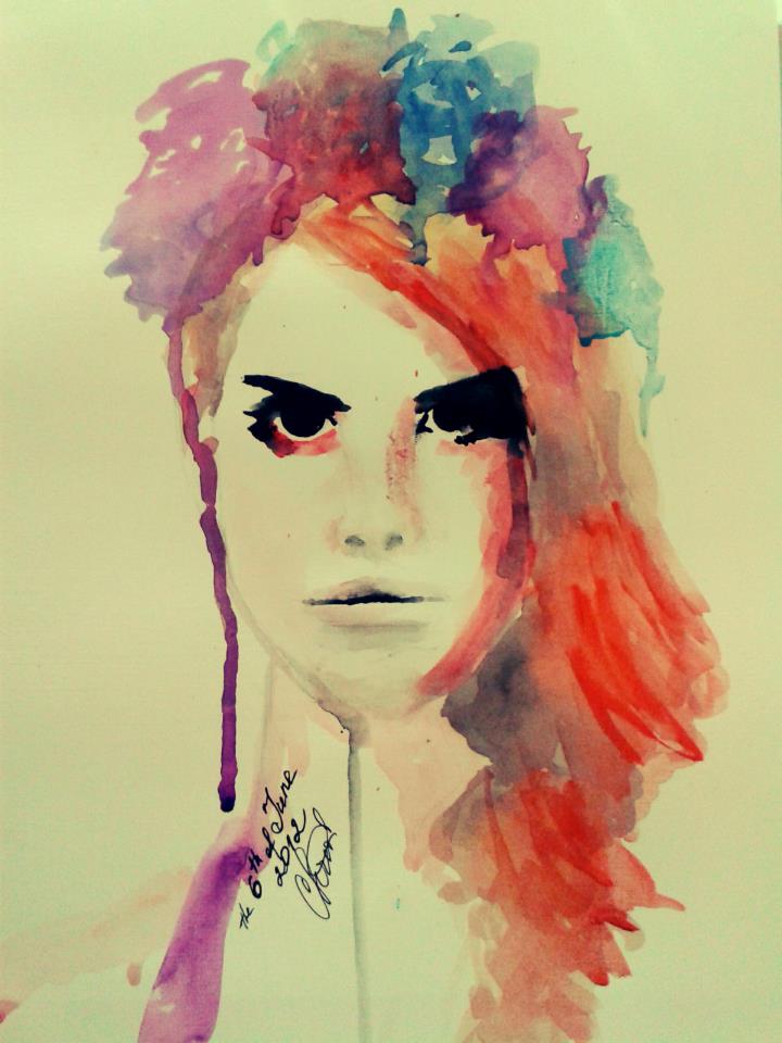 720x960 Lana Del Rey. Watercolor. By ~vanillachristina - Lana Painting