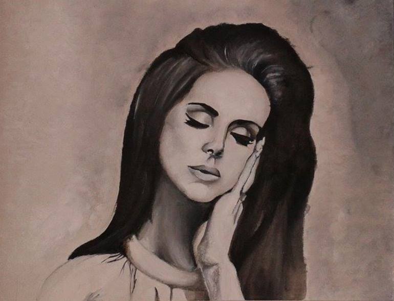 770x589 Saatchi Art Lana Del Rey Painting By Rosalind Botterill - Lana Painting