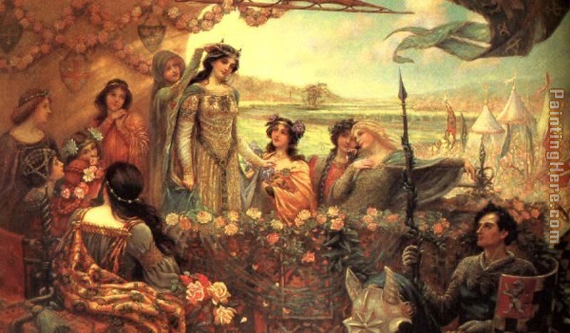 800x468 Herbert James Draper Lancelot And Guinevere Painting Anysize 50 - Lancelot And Guinevere Painting