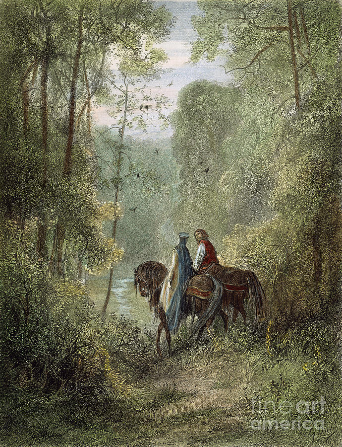 690x900 Lancelot Amp Guinevere Photograph By Granger - Lancelot And Guinevere Painting