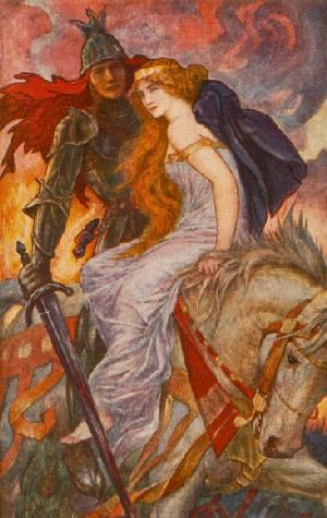 300x475 Lancelot And Guinevere By Henry Justice Ford Arthurian Mythology - Lancelot And Guinevere Painting