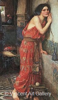 189x324 Lancelot And Guinevere By J.w. Waterhouse - Lancelot And Guinevere Painting