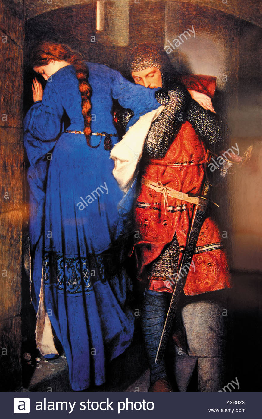 870x1390 Lancelot Woman, Painting With Scenery Of King Arthur - Lancelot Painting