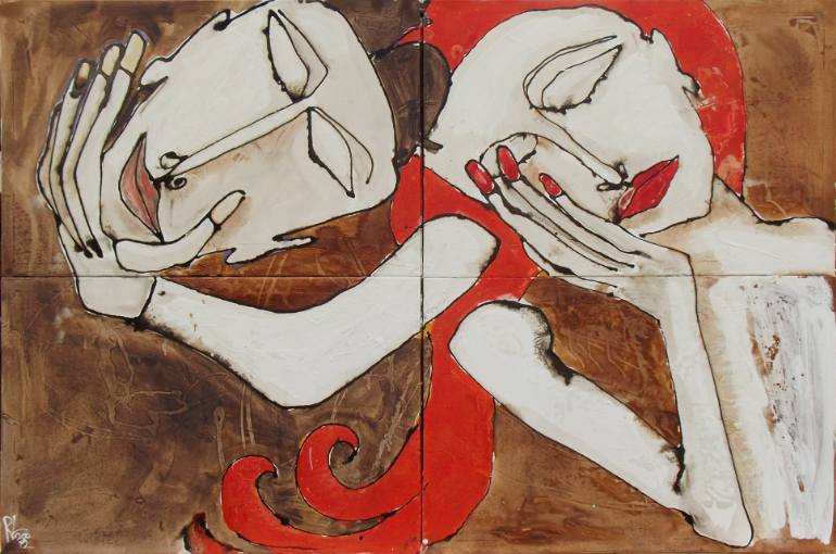 770x510 Saatchi Art Lancelot Amp Genevieve Painting By Rob Lagrouw - Lancelot Painting