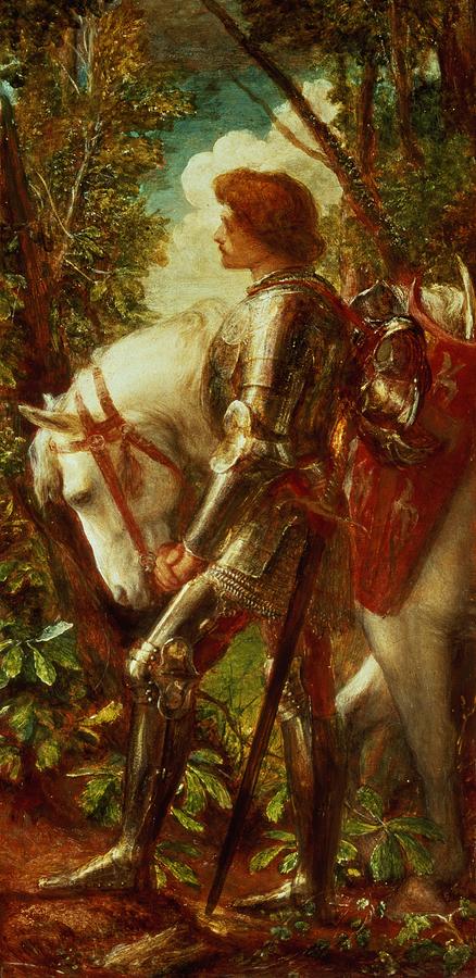 438x900 Sir Galahad Painting By George Frederic Watts - Lancelot Painting