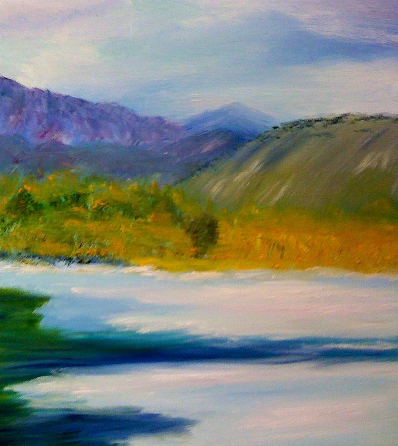 804x900 Ocean Meeting Land Painting By Mary Mora - Land Painting