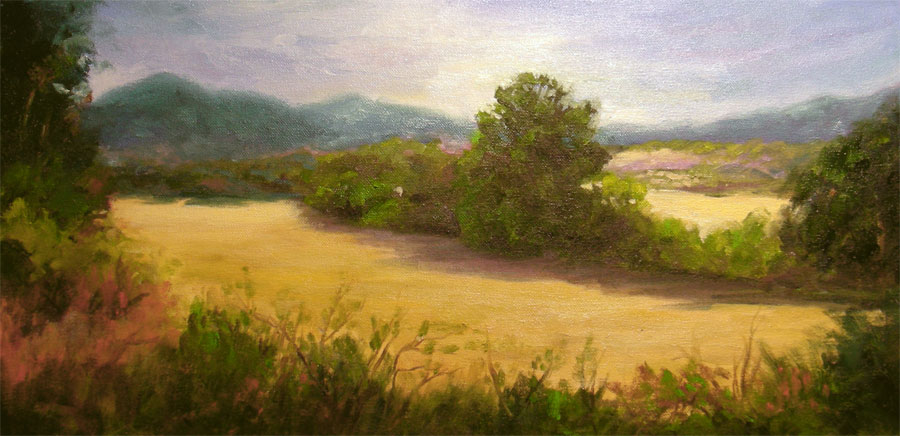 900x436 This Golden Land California Central Coast Impressionist Oil - Land Painting