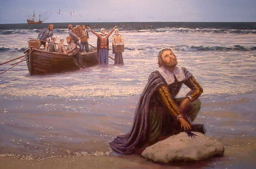 822x543 Pilgrims - Landing Of The Pilgrims Painting