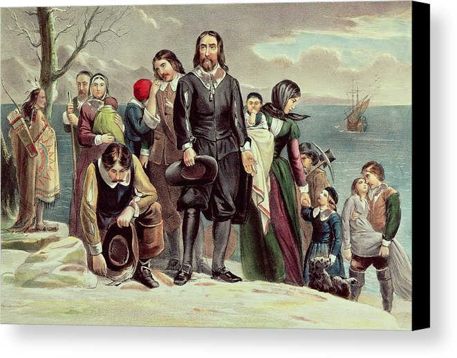 661x518 The Landing Of The Pilgrims At Plymouth Canvas Print Canvas Art - Landing Of The Pilgrims Painting