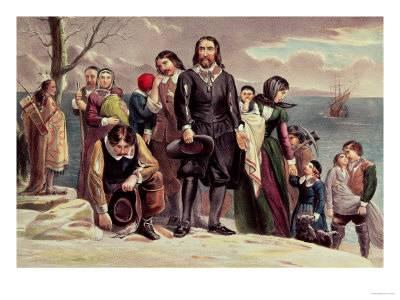 400x300 The Landing Of The Pilgrims - Landing Of The Pilgrims Painting