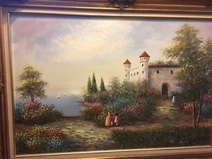 300x225 Alan Walters Original Signed Landscape Oil Painting Canvas - Landscape Oil Painting On Canvas