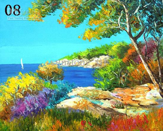 550x440 Seascape Painting Oil Painting Canvas Landscape Picture Painting - Landscape Oil Painting On Canvas