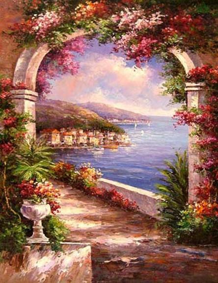 444x577 Canvas Painting, Landscape Painting, Wall Art, Canvas Painting - Landscape Oil Painting On Canvas