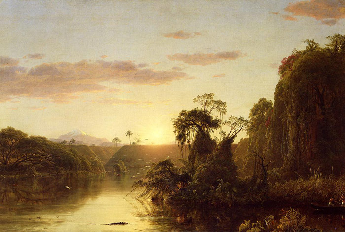 700x470 La Magdalena Aka Scene On The Magdalena, 1854 - Landscape Painting
