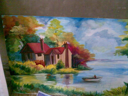 500x375 Acrylic Landscape Painting, Landscape Painting - Landscape Painting