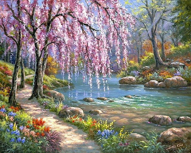 640x512 Frameless Diy Landscape Painting By Numbers Picture Oil Painting - Landscape Painting