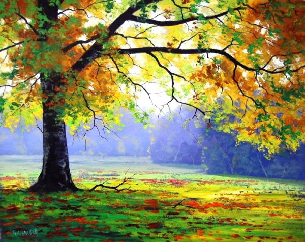 600x476 40 Simple And Easy Landscape Painting Ideas - Landscape Painting Images