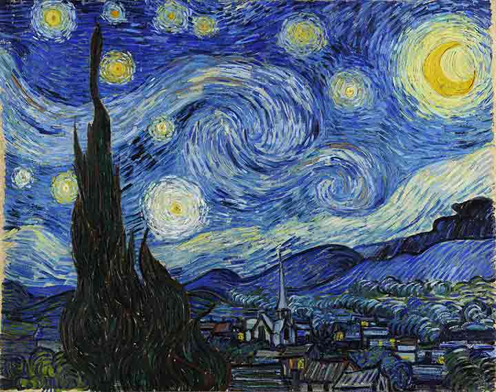 720x570 Starry Night Meaning Of The Vincent Van Gogh Landscape Painting - Landscape Painting Night