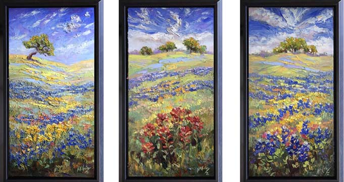 681x360 Niki Gulley New Of Palette Knife Bluebonnet - Landscape Painting With Palette Knife