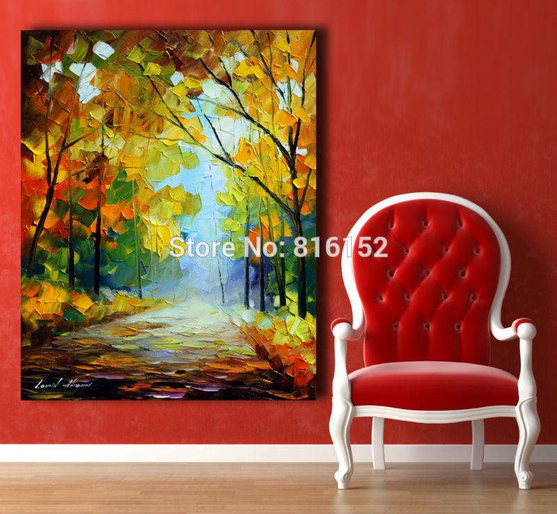800x739 Palette Knife Oil Painting Park Scenery Landscape Drawing Mural - Landscape Painting With Palette Knife